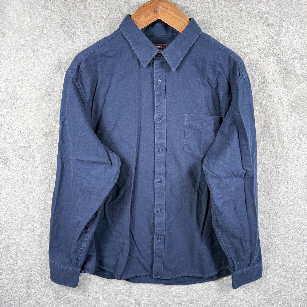 UNTUCKit Sherwood Flannel Button Down Shirt Mens 3XL Navy Blue 35722 Regular Fit